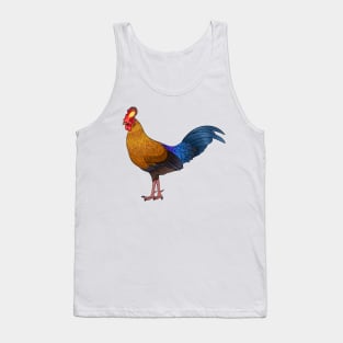 Sri Lankan junglefowl bird cartoon illustration Tank Top